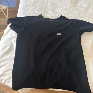 Figs Black Technical Collection Scrub Top